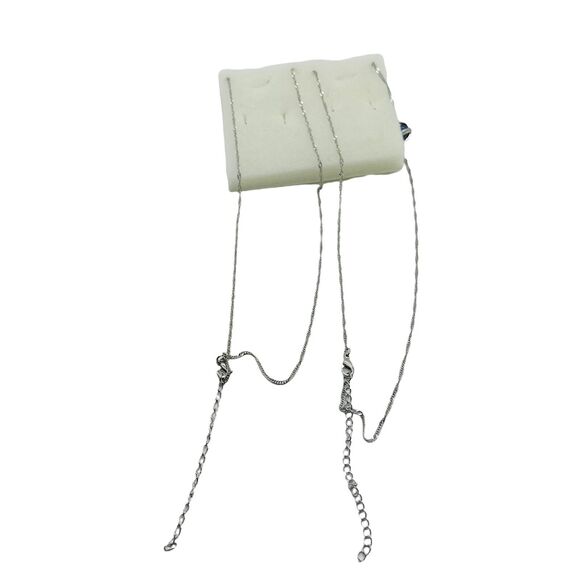 Necklace And Earrings Set Womens Silver Tone Faux Pearl Lobster Claw Clasp - Picture 5 of 16